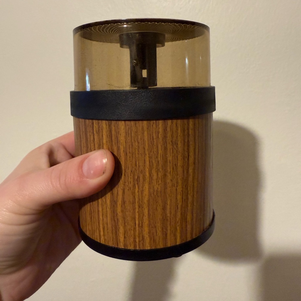 Vintage Wood and Black Coffee Grinder